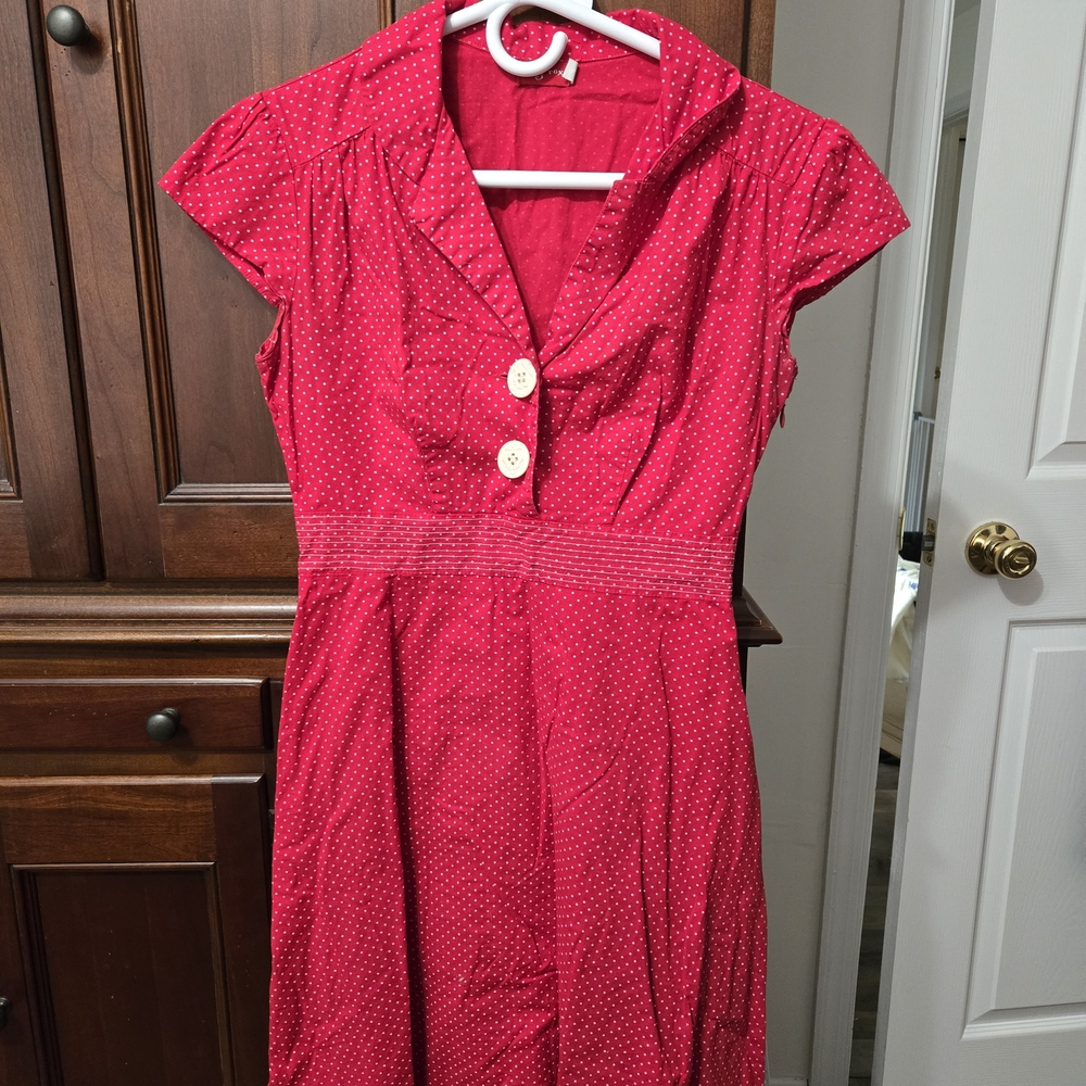 Ruby Rox Red Polka Dot Midi Dress